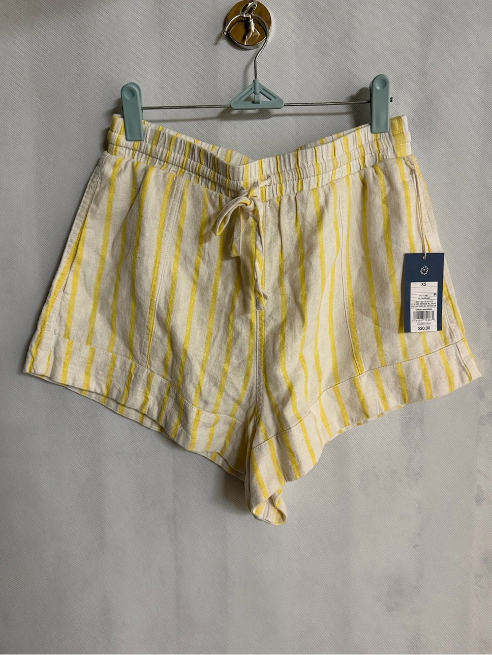 Universal Thread Linen Blend Pull-On Shorts Cream Size Small NWT